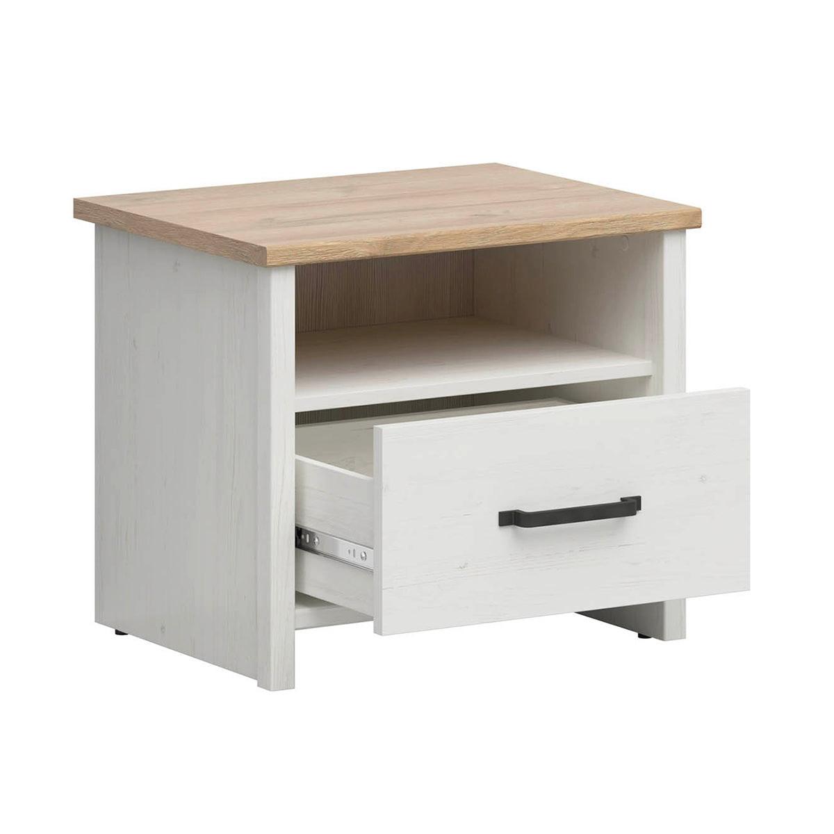 NACHTTISCH Aksel Weiß - Weiß, Holzwerkstoff (55/47.5/42.5cm) - Petits-meubles