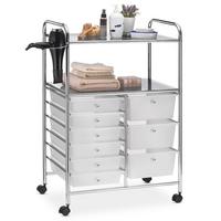 BADROLLWAGEN MARITA weiß - Weiß, Kunststoff/Metall (63/97/39cm) - IDIMEX