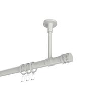 GARDINENSTANGE Sonette Estana 600 cm (geteilt in 3 x 200 cm), 1-läufig, 20 mm Ø Weiß - Weiß, Metall (600cm) - INTERDECO
