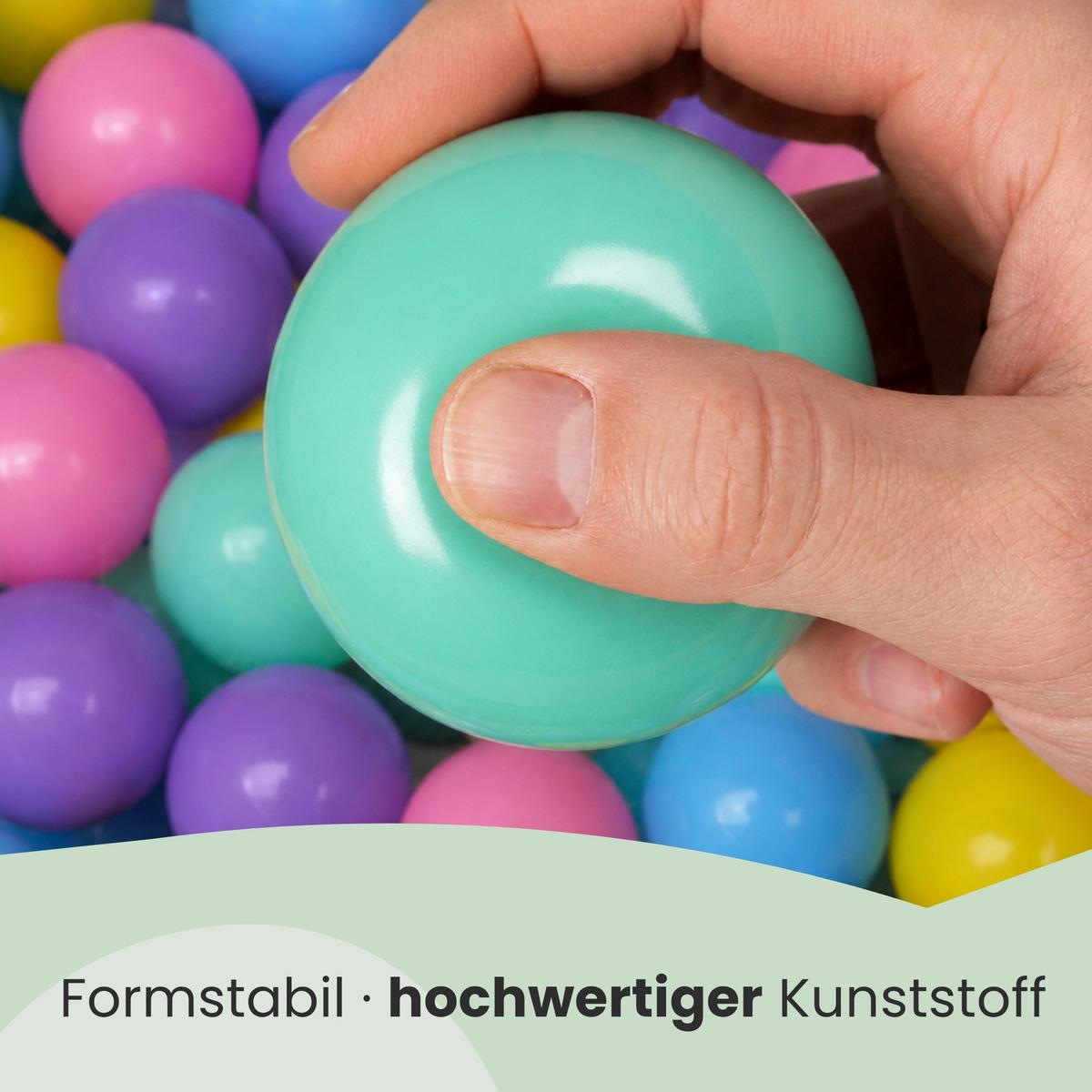 BÄLLEBAD-BÄLLE 2400 Stück, Macaron, 7 cm - Multicolor, Kunststoff (7/7/7cm) - Littletom