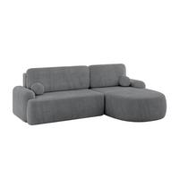 ECKSOFA mit Schlaffunktion und Bettkasten LIRA-L - 264x172x89 Dunkelgrau - Dunkelgrau, Holzwerkstoff/Textil (172/264cm) - ALTDECOR