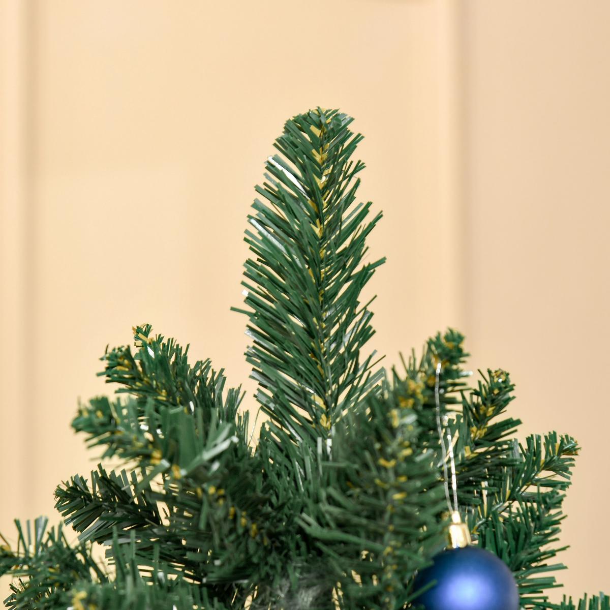 KÜNSTLICHER-WEIHNACHTSBAUM 180 cm Kieferbaum künstlich mit 724 Zweigen - Grün, Kunststoff (180cm) - HOMCOM