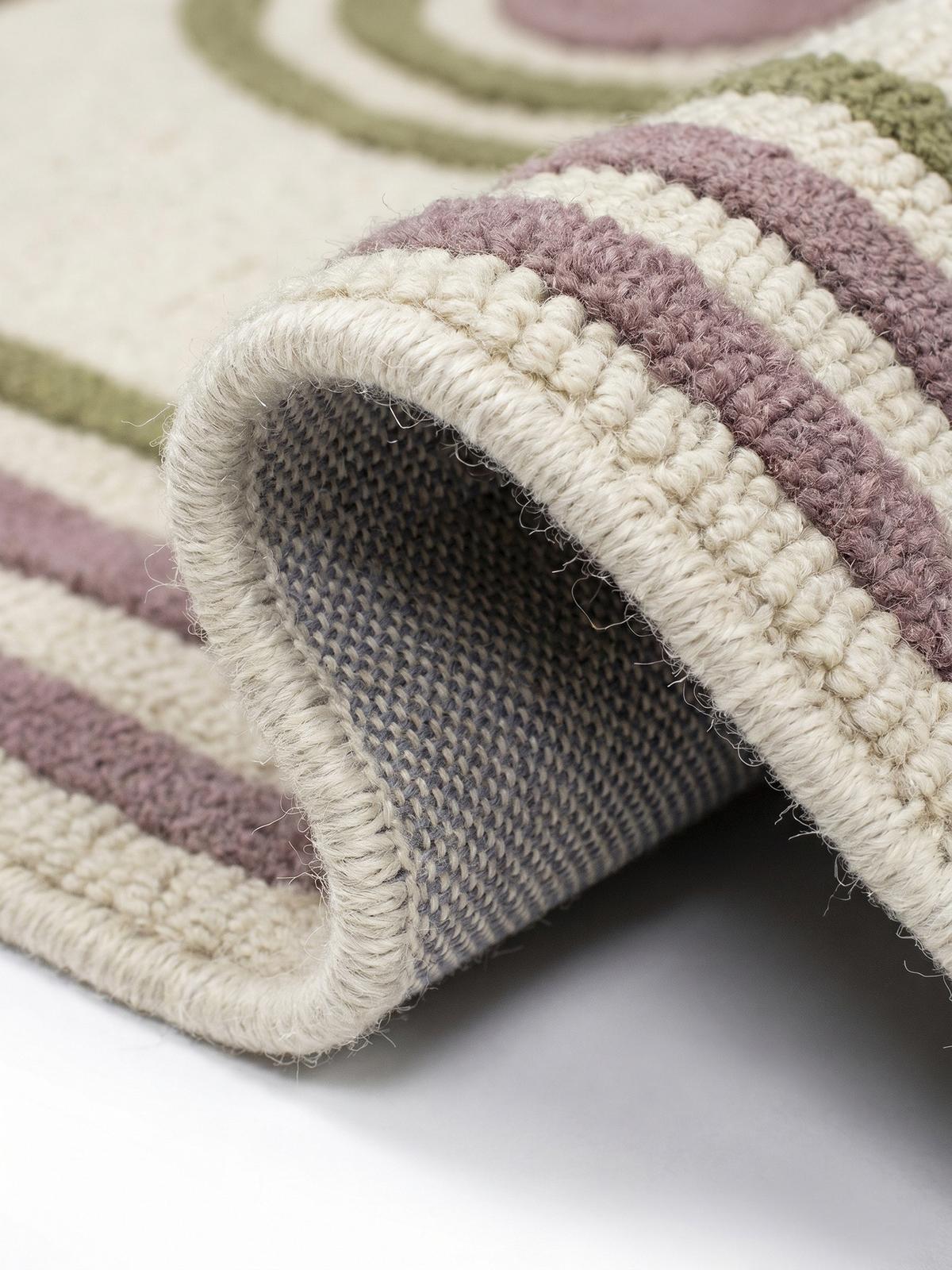 WOLLTEPPICH SOAR, abstrakt, Grün, 140 x 200 cm - Beige, Textil (200/140cm) - KADIMA DESIGN