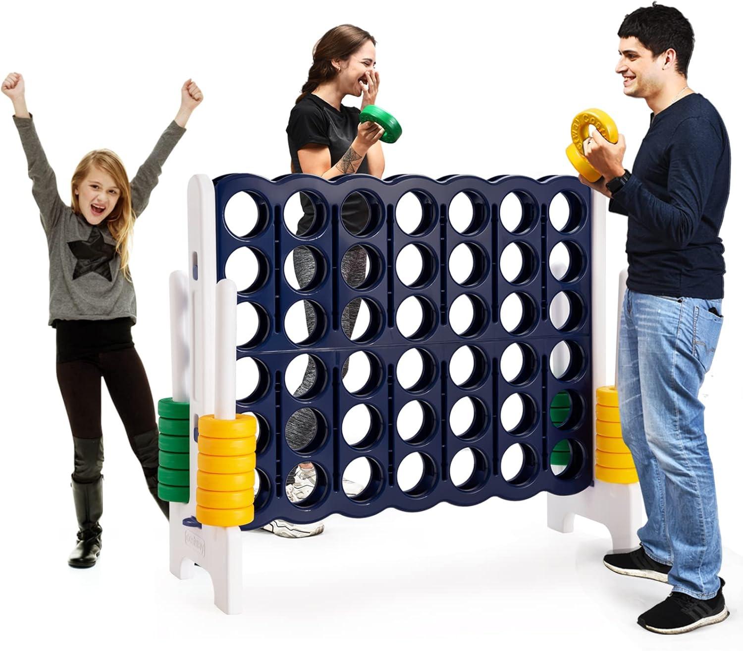 SPIELBRETTSÄTZE Vier-Gewinnt Multicolor - Multicolor, Kunststoff (120/42cm) - COSTWAY