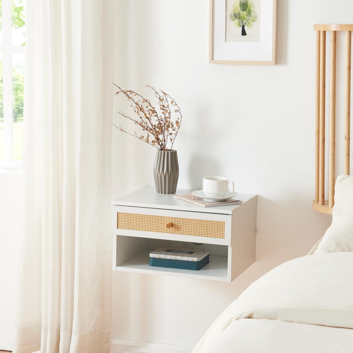 WANDREGAL Eiker - Goldfarben/Weiß, Holzwerkstoff/Kunststoff (31.5/23/40cm) - [en.casa]