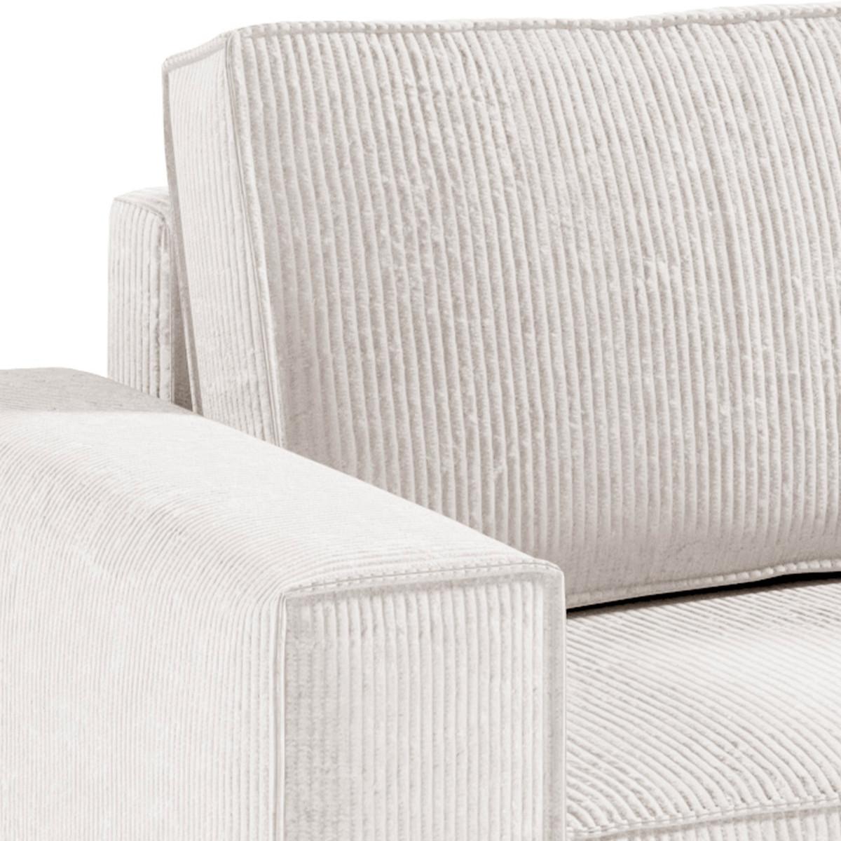 ECKSOFA Isaac 4 Sitzplätze Weiß - Weiß, Holzwerkstoff (294/185cm) - Petits-meubles