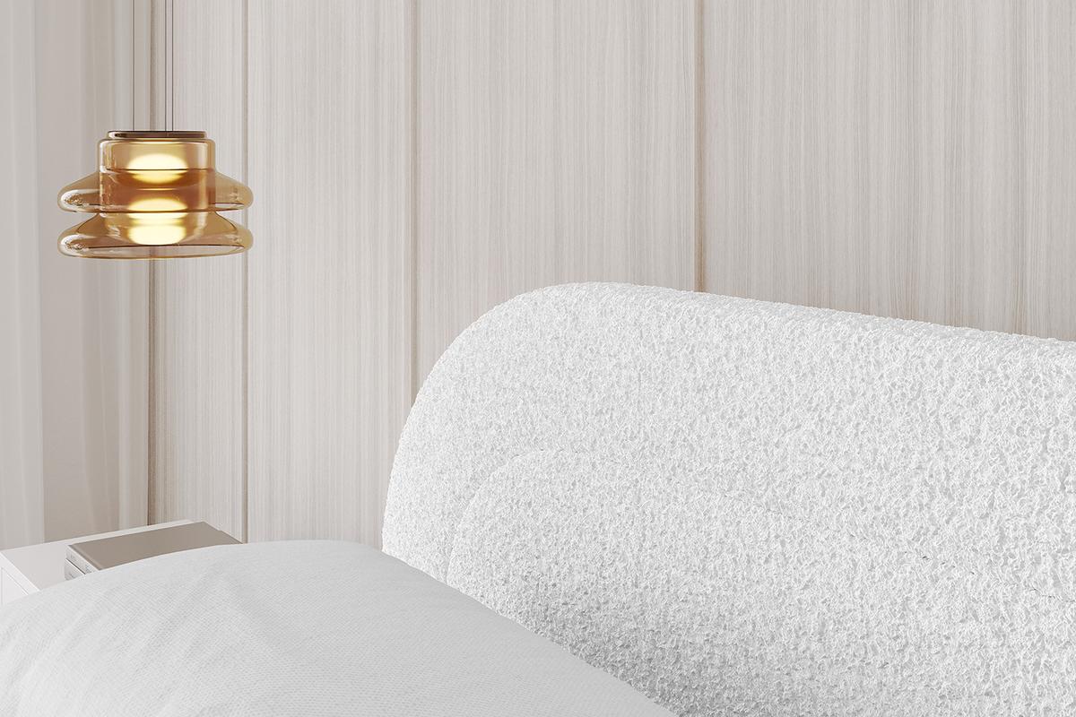 POLSTERBETT mit Bettkasten und Lattenrost, Bett mit Matratze H3/H4 - LERIS-v1 180x200 Weiß - Weiß, Holzwerkstoff/Textil (180/200cm) - ALTDECOR