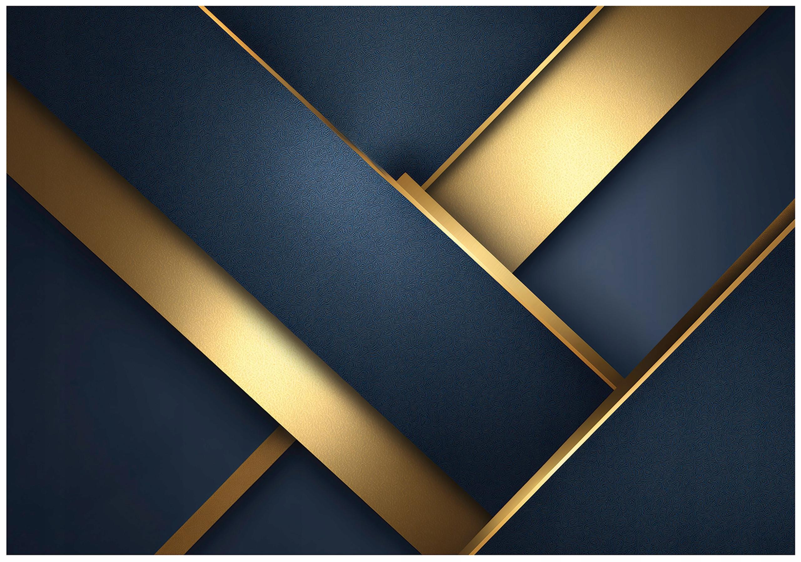 FOTOTAPETE Abstrakt Geometrisch Blau 400x280 cm - Multicolor, Papier (400/280cm) - Wallarena