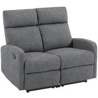 2-SITZER Relaxsessel Fernsehsessel Liegesessel mit Liegefunktion Chenille-Optik - Schwarz/Grau, Textil/Metall (91/98/114cm) - HOMCOM