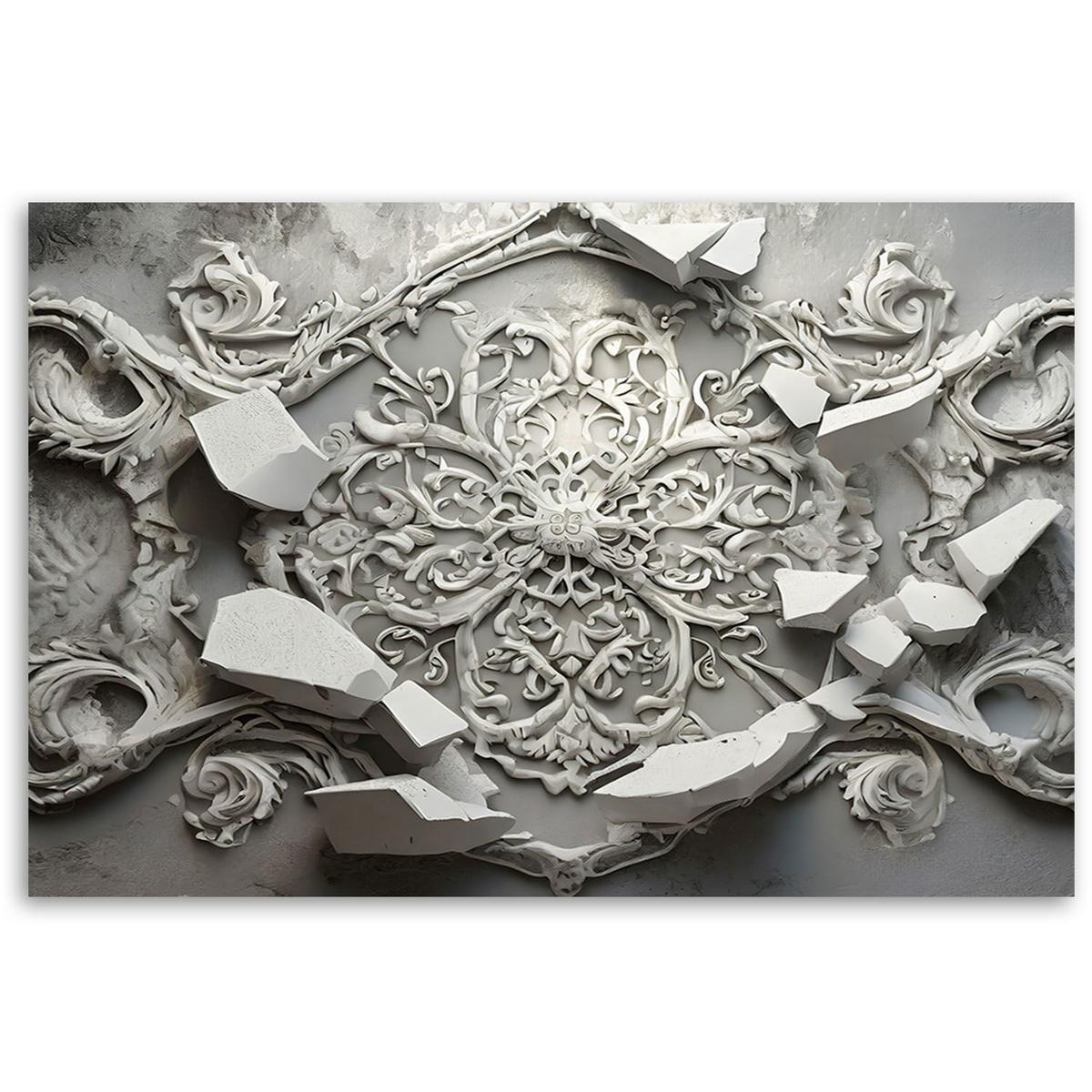KUNSTDRUCK Silber 120/80 cm - Silberfarben, Textil (120/80cm) - KUNSTLOFT