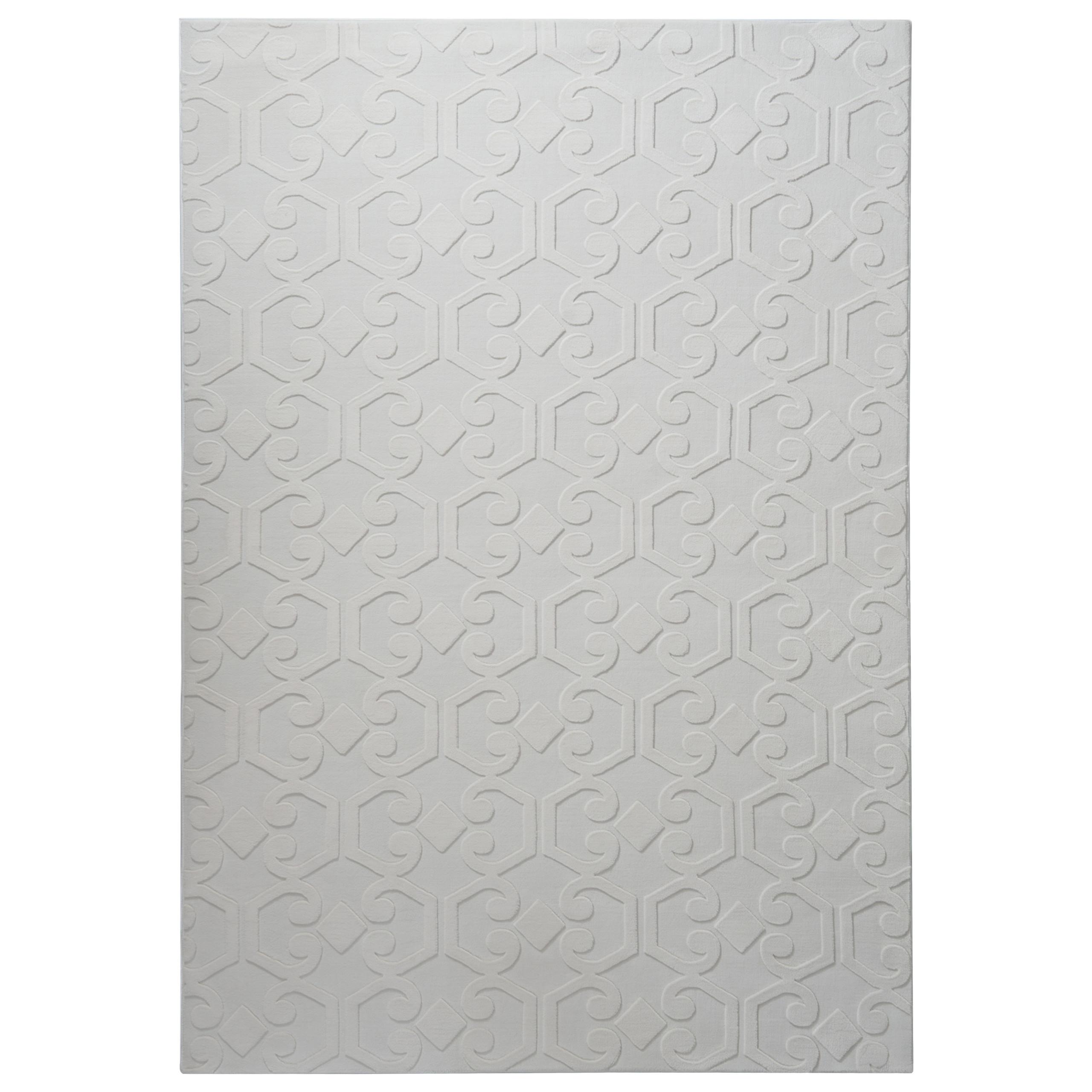 TEPPICH Hellgrau 160/230 cm Gannett - Hellgrau/Grau, Textil (160/230cm) - Beliani