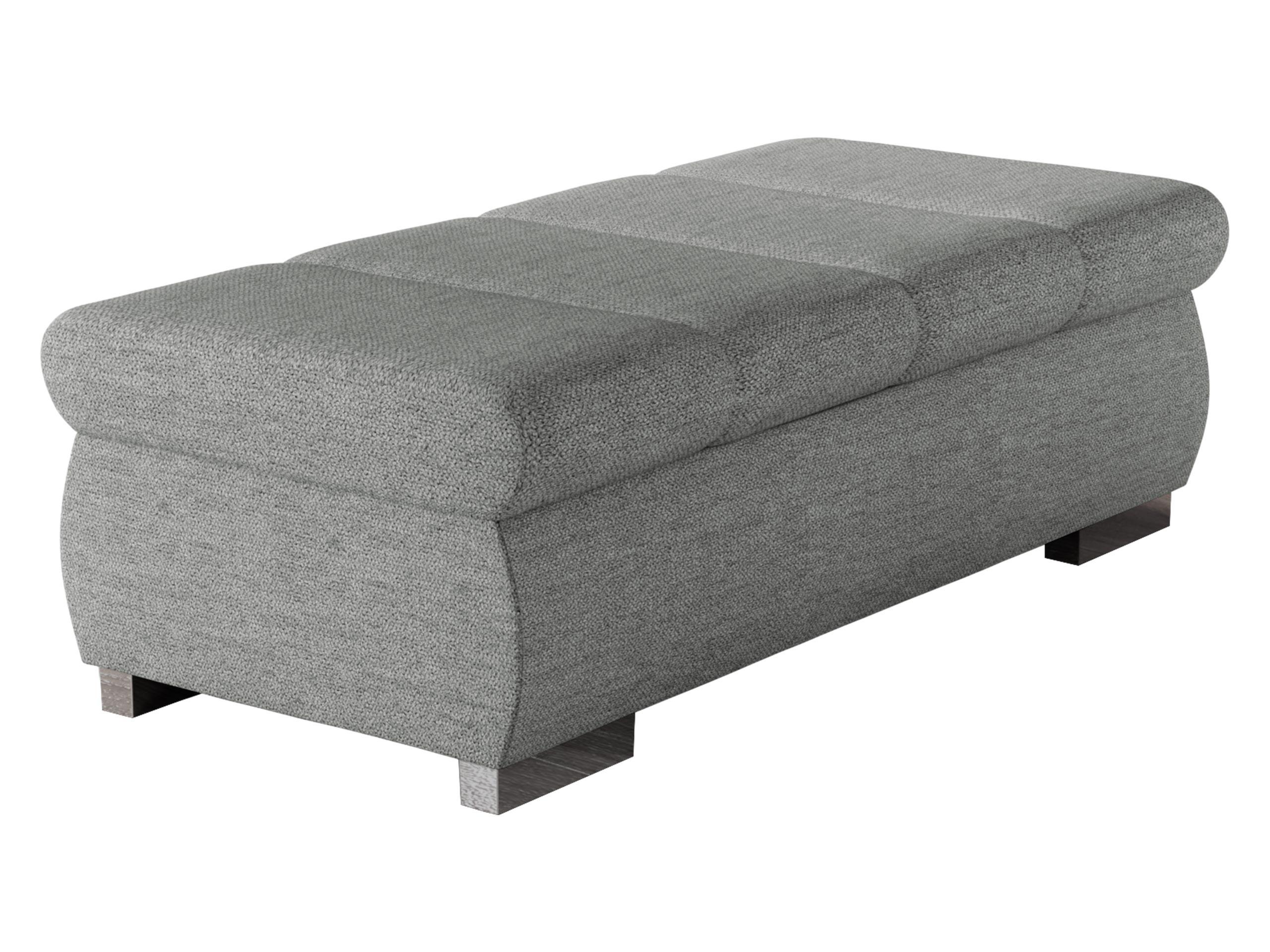POLSTERHOCKER Bangkok Groß - Silberfarben, Holz/Kunststoff (120/39/60cm) - MIRJAN24