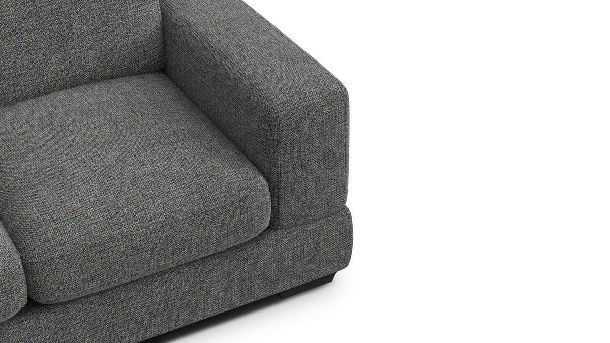 SOFA OTTO 2-Sitzer, anthracit - Schwarz/Grau, Holz/Textil (171/89/98cm) - Wozimo