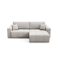 ECKSOFA Augusto - Hellgrau, Holzwerkstoff/Textil (244/149cm) - Fun Möbel
