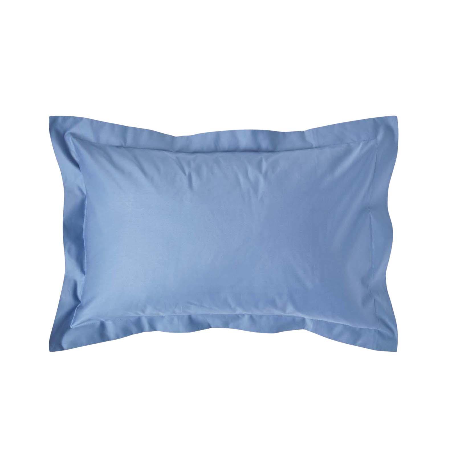 KISSENBEZUG Stehsaum Premium, Ägyptische Baumwolle, Fadendichte 1000 - Blau, Textil (48/74cm) - Homescapes