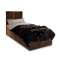 BOXBETT LENA 80 80x200 cm mit Matratze und Topper - Braun - Braun, Holz (80/200cm) - MASSENO