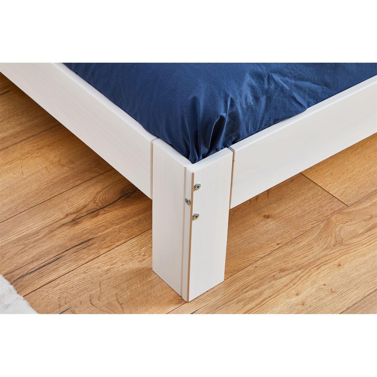 MASSIVHOLZBETT THOMAS 140x190 cm weiß - Weiß, Holz (140/190cm) - IDIMEX