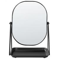KOSMETIKSPIEGEL 20/22 cm Schwarz Correze - Schwarz, Metall (31/15/24cm) - Beliani