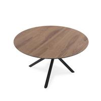 ESSTISCH mit Metallbeinen 120/76/120 cm - Nussbaumfarben, Holzwerkstoff (126/120/76cm) - Calicosy