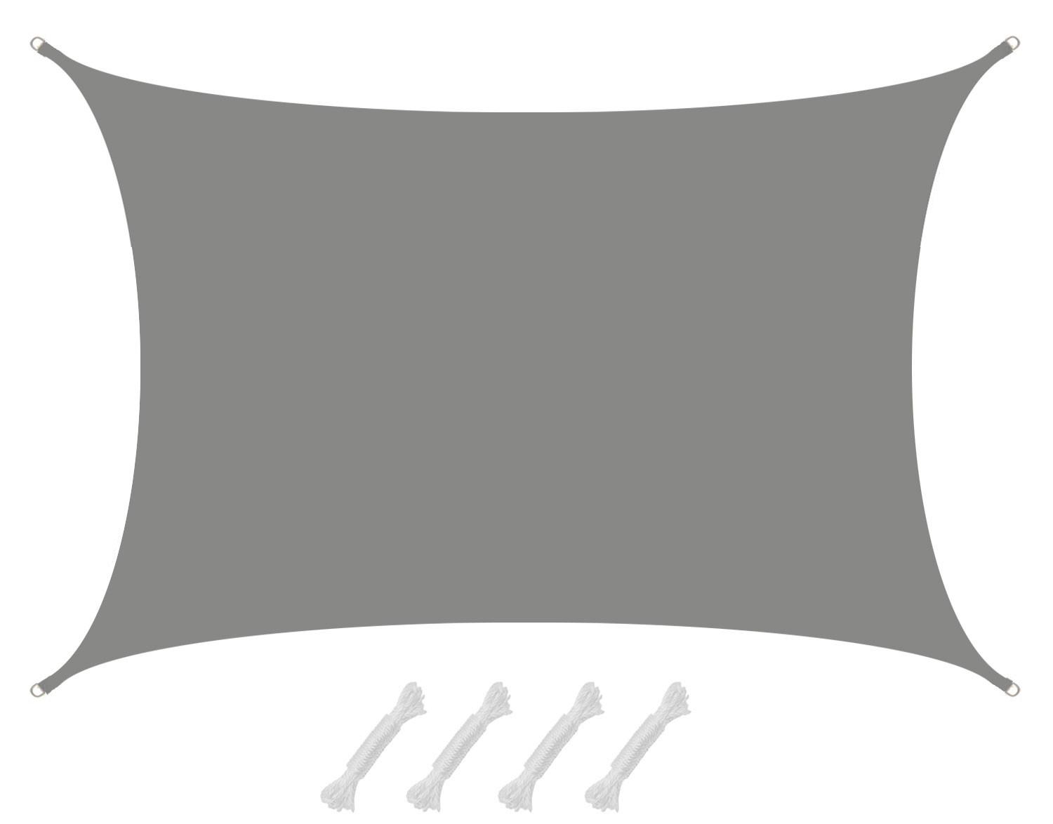 SONNENSEGEL 600/400 cm grau, rechteckig - Grau, Kunststoff (600/400cm) - Amanka