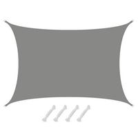 SONNENSEGEL 600/400 cm grau, rechteckig - Grau, Kunststoff (600/400cm) - Amanka