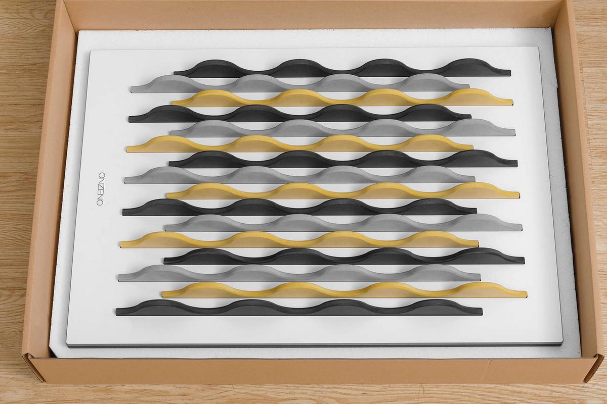 HOLZBILD Schwarz-Weiß 45/65 cm - Gelb/Schwarz, Holz (5.46/65cm) - KUNSTLOFT