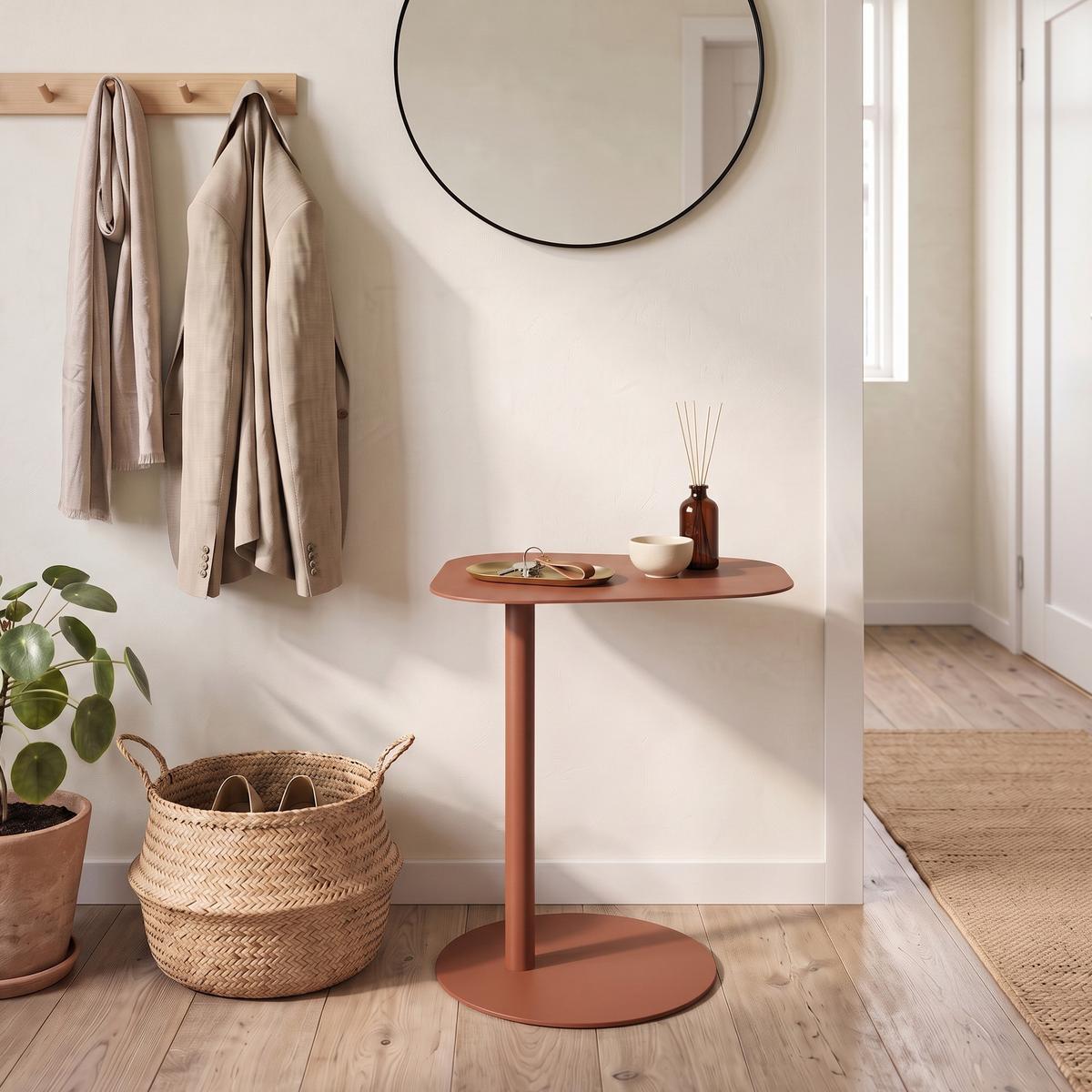 BEISTELLTISCH Nastätten - Dunkelbraun, Metall (38/50/50cm) - [en.casa]