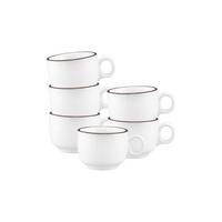 ESPRESSOTASSEN Sento Home Pure Lines Chocolate Brown 80 ml 6er Set - Dunkelbraun, Keramik (0.08L) - Seltmann Weiden
