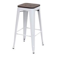 BARHOCKER METALL Weiß - Weiß, Holz (42/76/42cm) - MCW