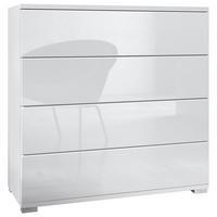 KOMMODE Pavos Weiß Hochglanz - Weiß Hochglanz, Holzwerkstoff (76/76/35cm) - Vladon