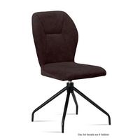 ESSZIMMERSTUHL drehbar (8er-Set) Dorene 51x92x60 Schwarz/Espresso - Dunkelbraun/Schwarz, Kunststoff (60/92/51cm) - 58aufmkessel