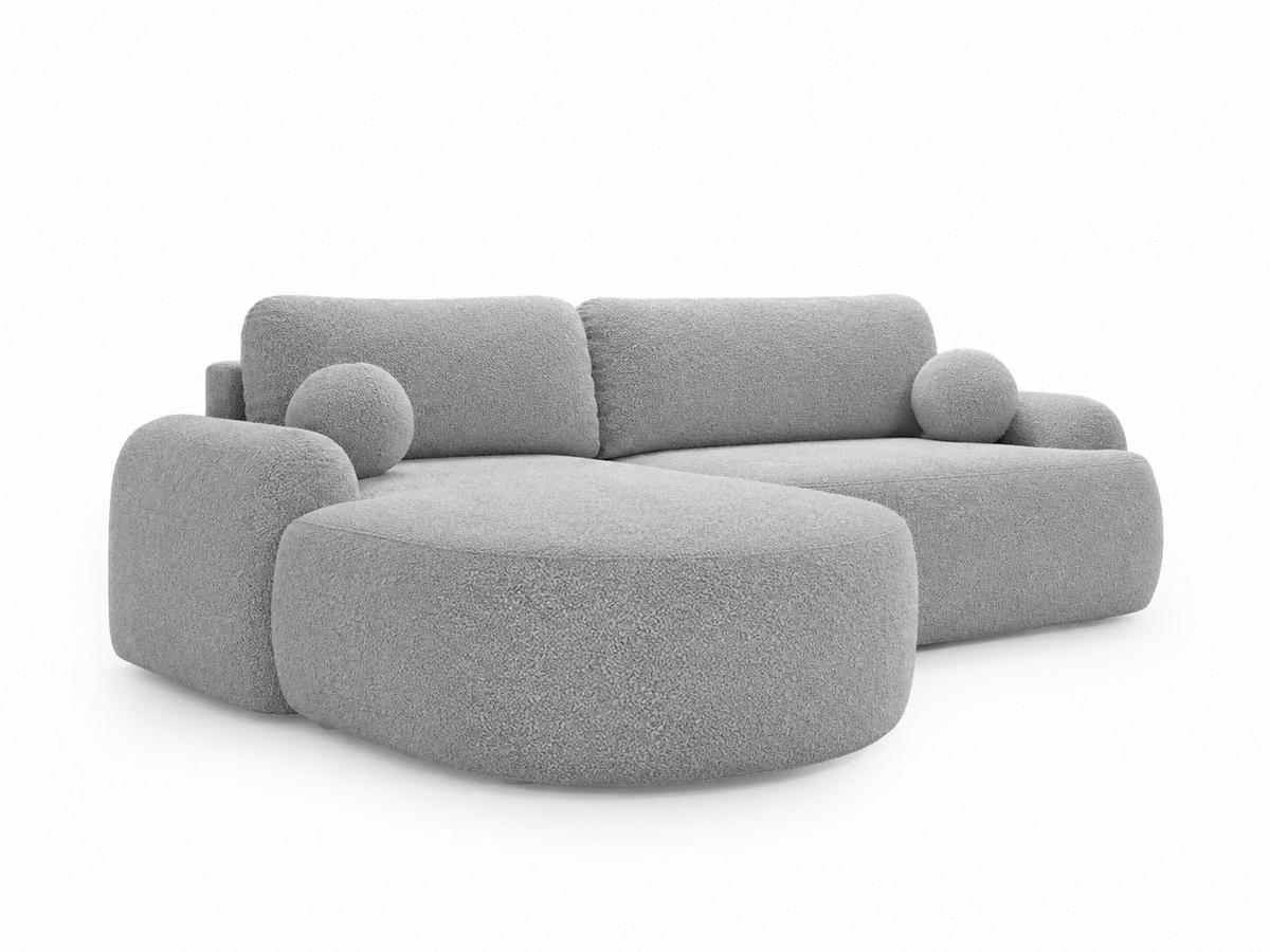 ECKSOFA Aurio Grau Links - Grau, Holz/Textil (177/261cm) - Graingold