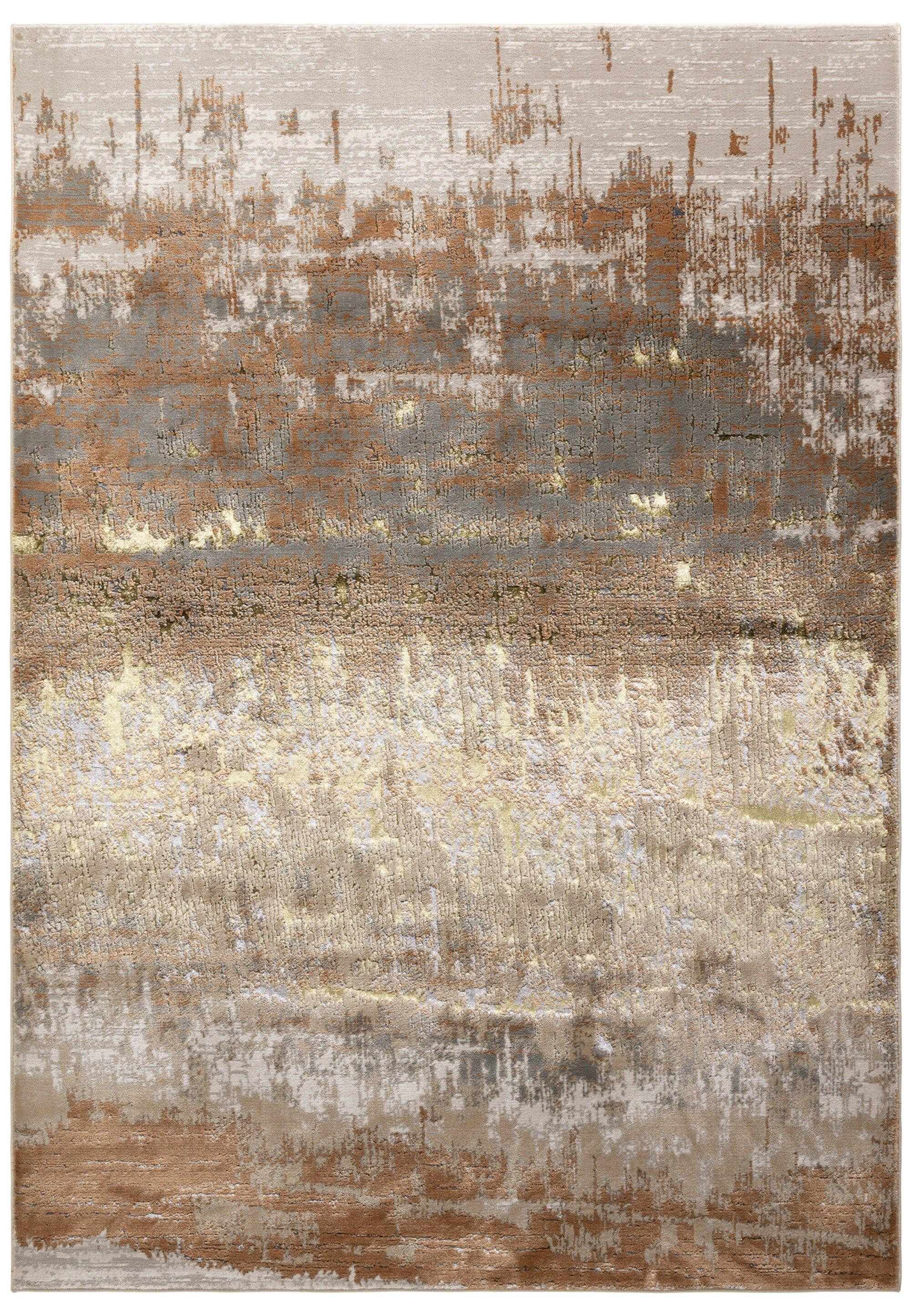 TEPPICH SARNTAL, abstrakt, Gold, 120 x 170 cm - Goldfarben, Textil (170/120cm) - KADIMA DESIGN