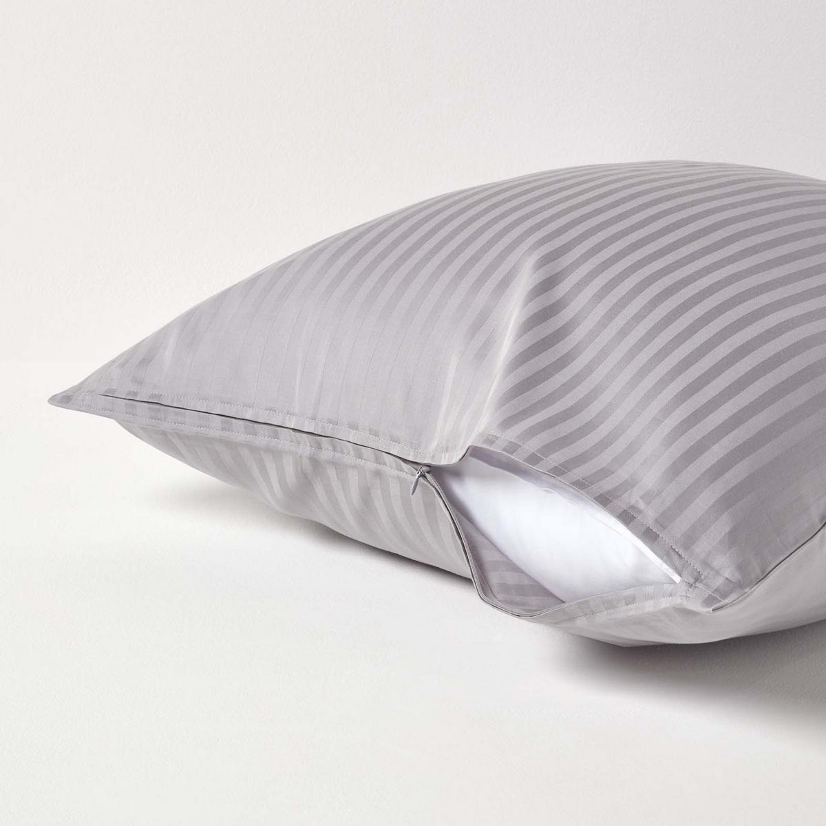 KISSENBEZUG Damast, Ägyptische Baumwolle, Fadendichte 330 - Grau, Textil (60/60cm) - Homescapes