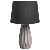 TISCHLAMPE Keramik Grau Montagua - Dunkelgrau/Schwarz, Keramik (28/28/46cm) - Beliani
