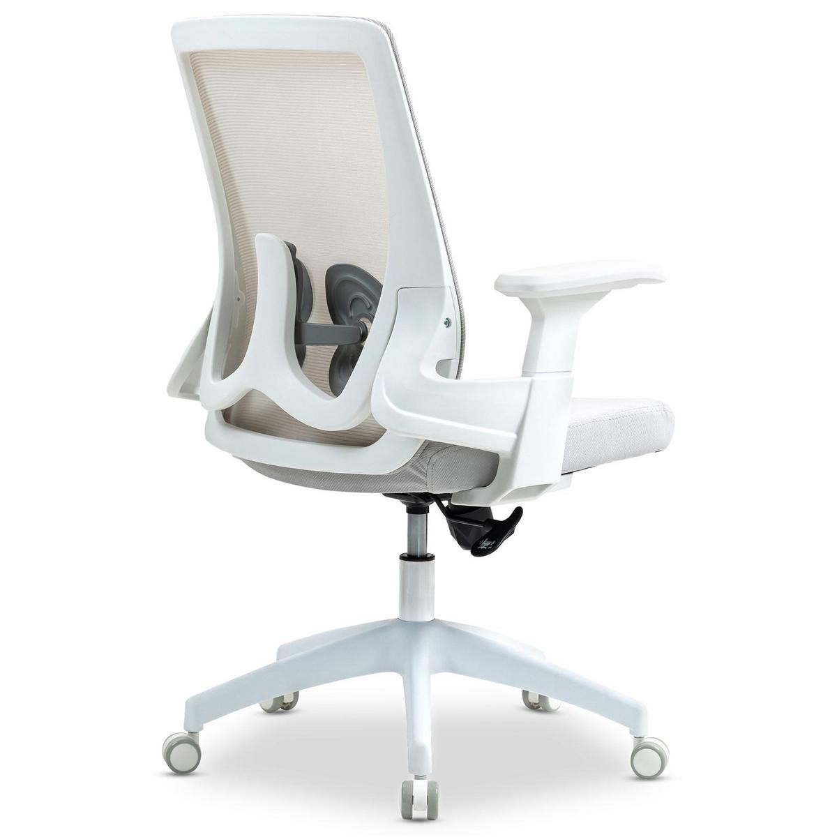 BÜRODREHSTUHL CAPVAL weiß - Weiß, Kunststoff/Textil (65/106/65cm) - IDIMEX