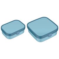 BROTDOSEN-SET Campus (2025) Cool Blue 2er Set - Blau, Kunststoff (2/2/2cm) - Mepal