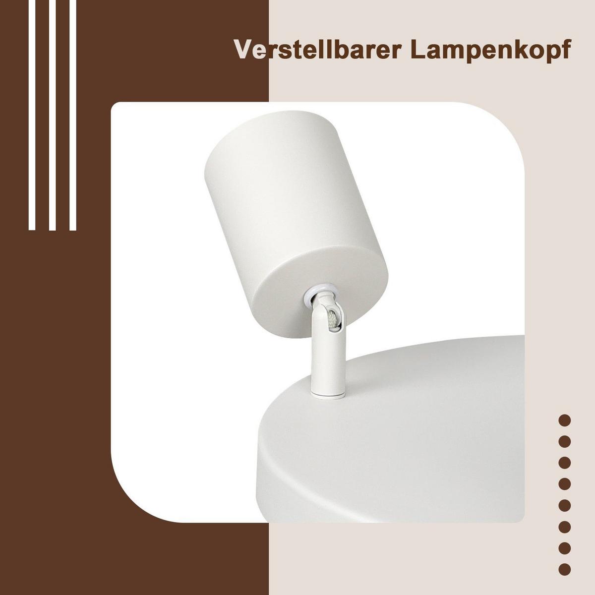 DECKENSTRAHLER Freiheit 3-flammig 24/24/14 cm - Weiß, Metall (24/24/14cm) - Nettlife