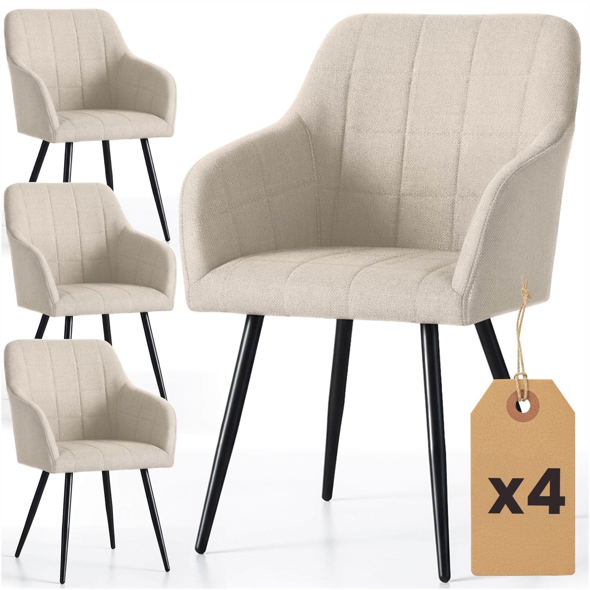 POLSTERSTUHL 4er Set, Metallbeine Beige, Gold, x 54/82/58 - Beige, Textil (54/82/51cm) - RAUMHIRSCH FURNITURE