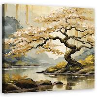 WANDBILD japan landschaft natur - Beige, Textil (40/40cm) - Feeby