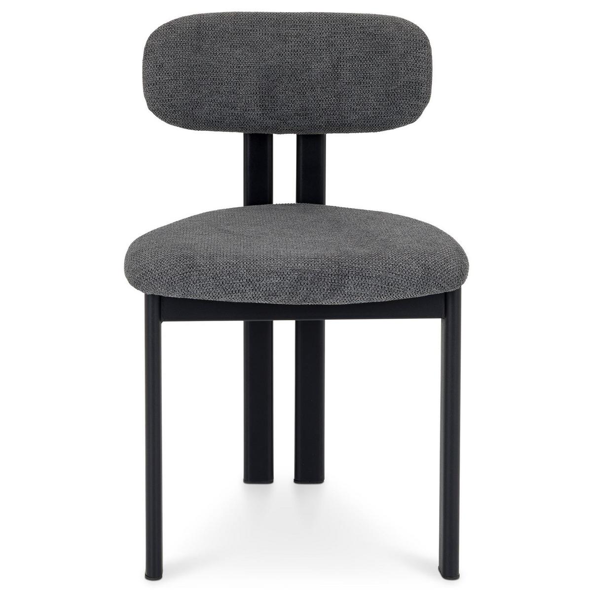 ESSZIMMERSTUHL FRANCA 2er-Set dunkelgrau - Dunkelgrau, Textil (51/80/53cm) - IDIMEX
