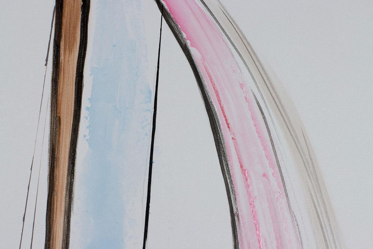 ACRYLBILD HANDGEMALT 100/75 cm - Beige/Weiß, Holz/Textil (100/75cm) - KUNSTLOFT