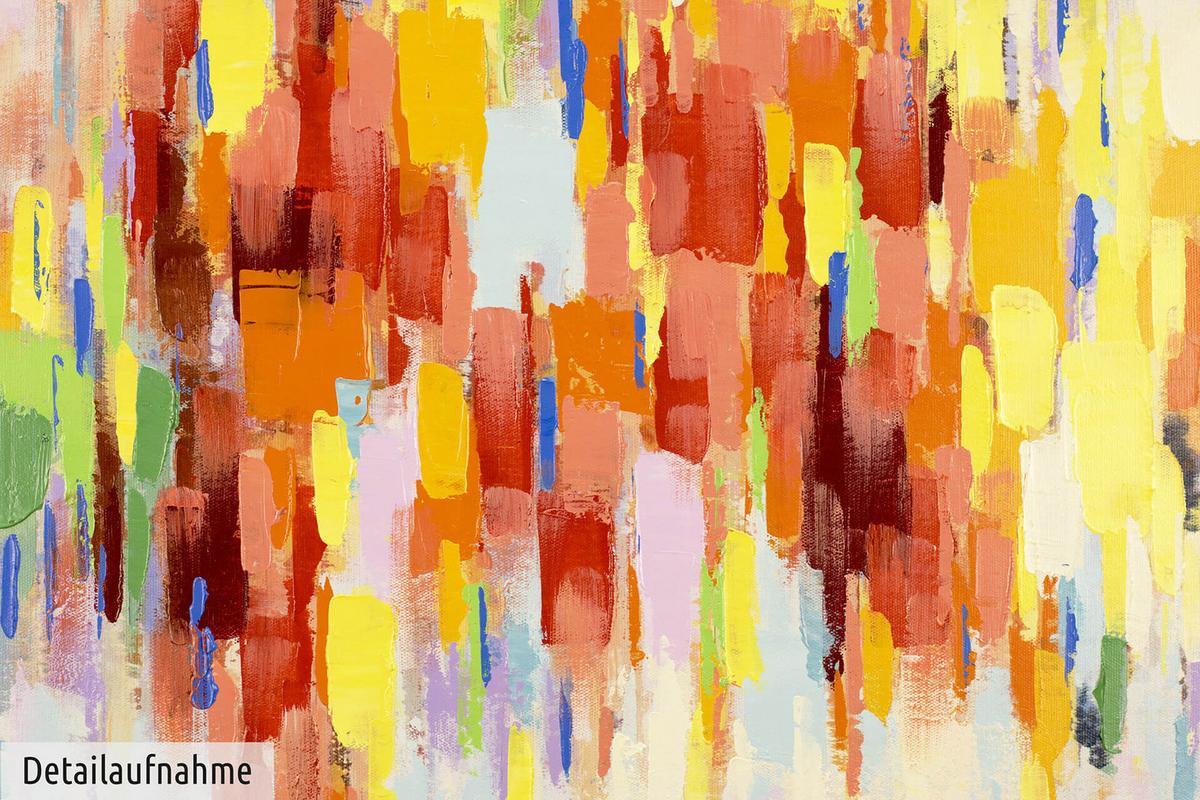 ACRYLBILD HANDGEMALT 80/80 cm - Beige/Multicolor, Holz/Textil (80/80cm) - KUNSTLOFT