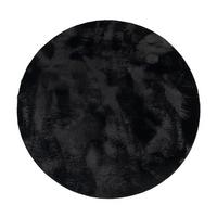 KURZFLORTEPPICH, einfarbig, aus Polyester, Schwarz, Ø 80 cm - Schwarz, Textil (80/80cm) - KADIMA DESIGN