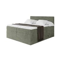 BOXSPRINGBETT mit Matratze H3|H4 und Lattenrost - TOLO KING-v1 120x200 Cord - Olive - Olivgrün, Holzwerkstoff (120/200cm)