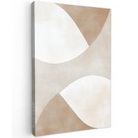 LEINWANDBILD Braun - Japandi - Abstrakt Deko Wohnzimmer 20x30 cm - Sandfarben, Textil (20/30cm) - MuchoWow