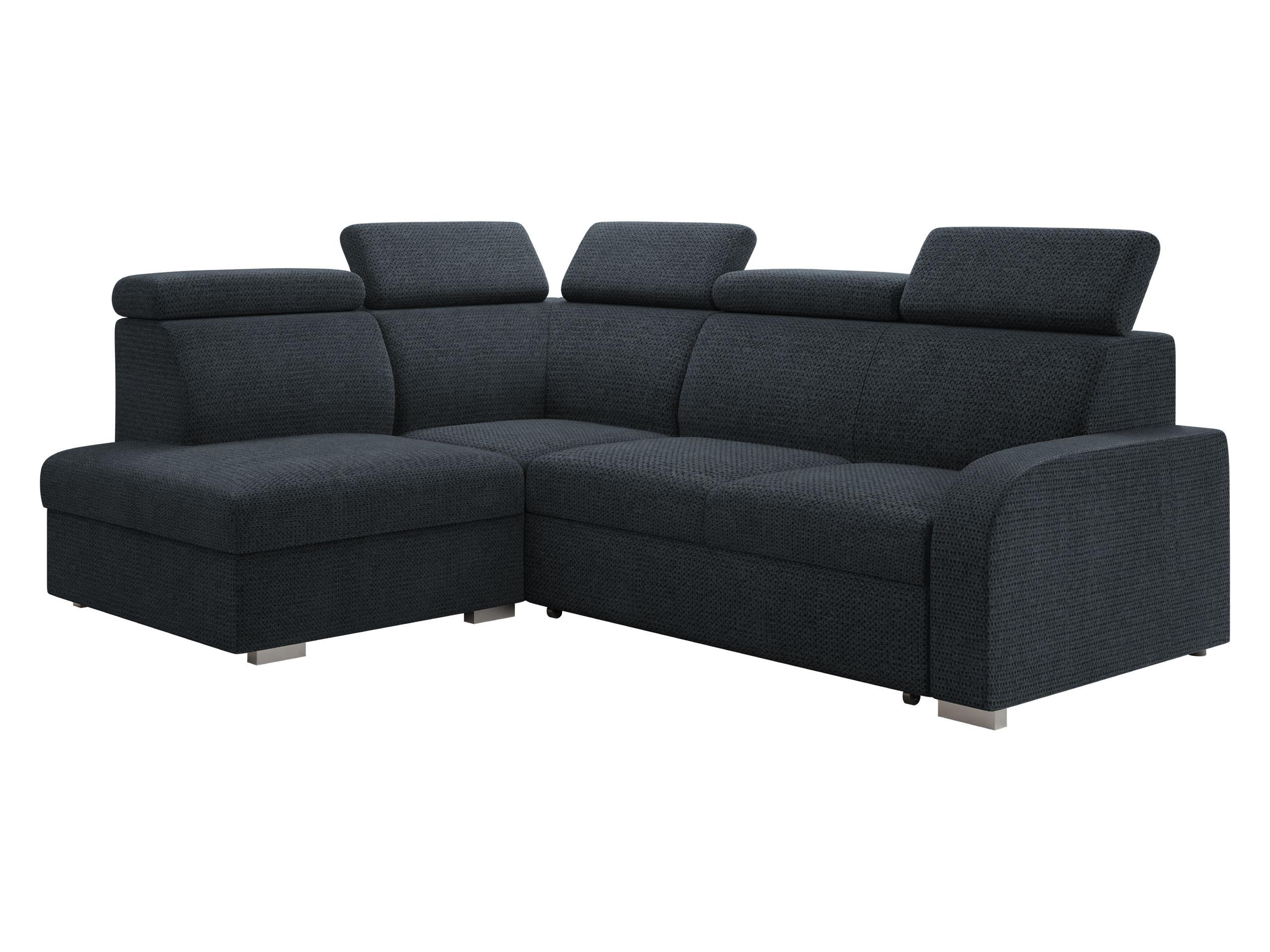 ECKSOFA Oslo 2rRLXp, Seite: Links LXP+R+2R - Silberfarben/Dunkelblau, Holz/Textil (250/200cm) - MIRJAN24