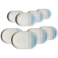 SERVIERPLATTEN Trio Blau 8-tlg. - Blau, Keramik (2/2/2cm) - Ritzenhoff Breker