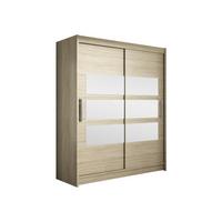 SCHWEBETÜRENSCHRANK Westa VII - Silberfarben/Sonoma Eiche, Holzwerkstoff/Metall (150/200/58cm) - MIRJAN24