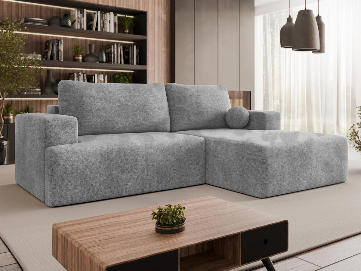 ECKSOFA Mivo, Seite: Rechts - Greige/Schwarz, Holz/Kunststoff (266/163cm) - MIRJAN24